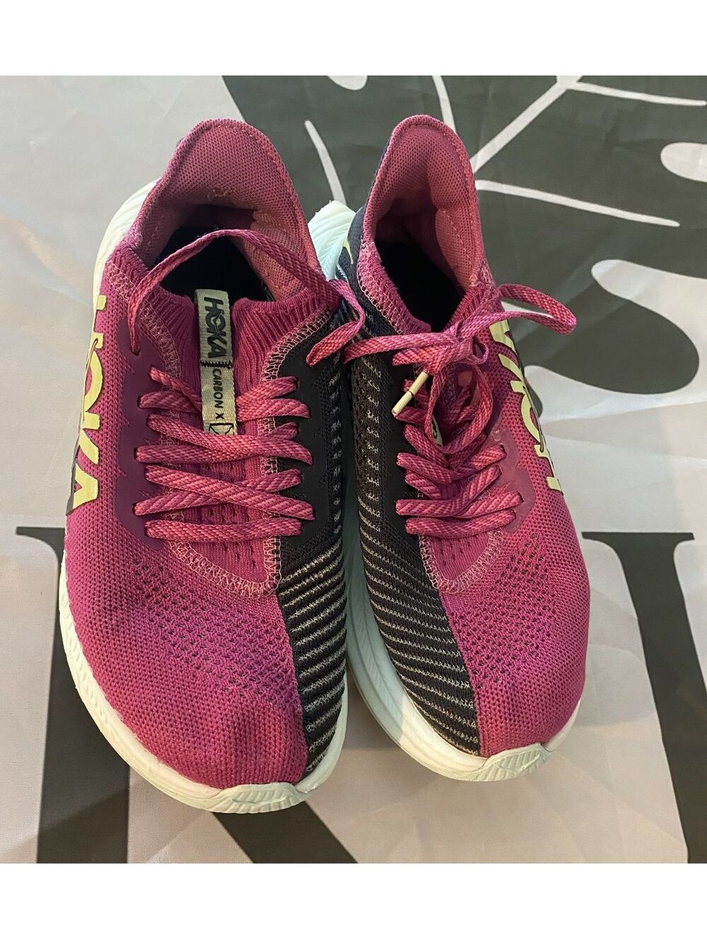 Hoka One One Carbon X Running Shoes - Burgundy, Size 6